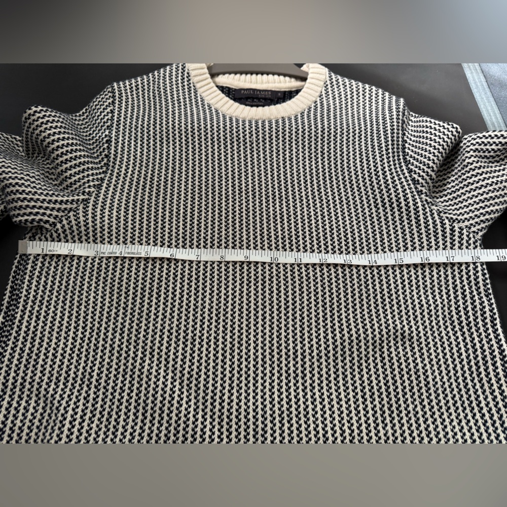 Paul James Cotton Fisherman Tuck Stitch sweater 100% Cotton Size Small - Picture 6 of 7
